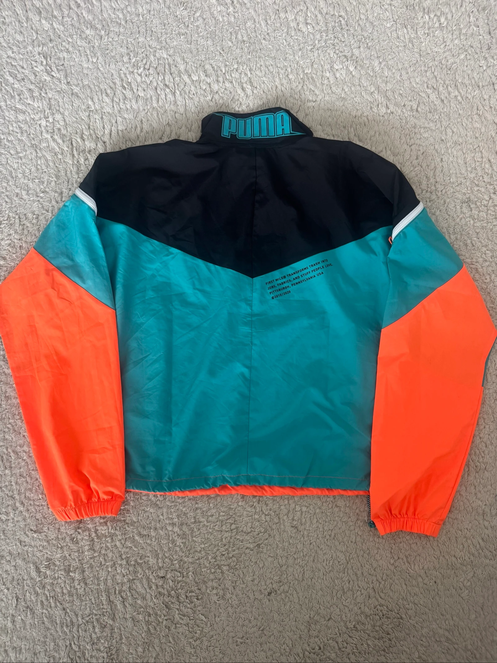 Puma Cropped Windbreaker Zomer Vintage Jas Dames M Hardlopen Colorblock Lichtgewicht – photo 9